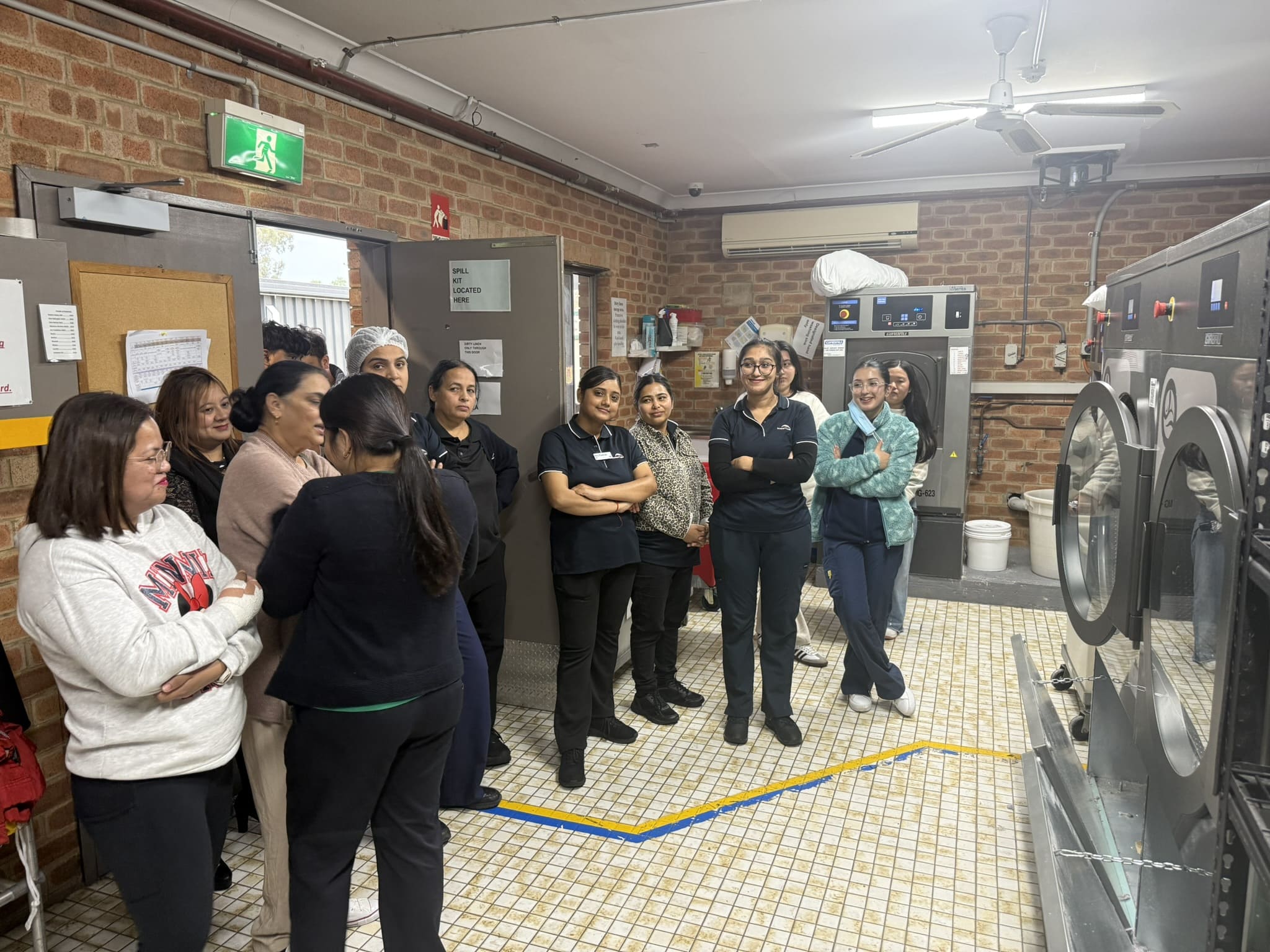 Aged care staff at an emergency training session